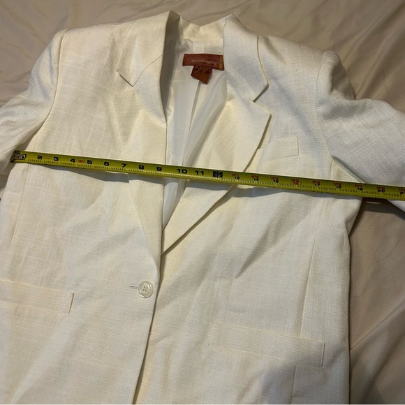 Vintage Worthington Blazer | 12 Petite | Off-White Textured Single Button 🇺🇸 - Picture 5 of 7